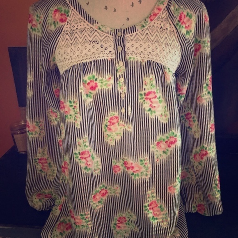 Free People Boho Floral Shift Dress XS RARE